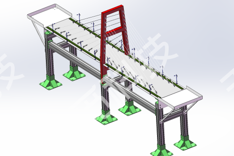 单塔斜拉桥模型