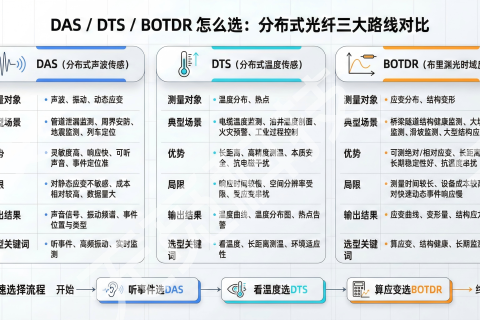 DAS/DTS/BOTDR的选型探讨：分布式光纤三大技术路线对比